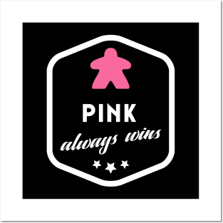 Pink Always Wins Meeple Board Games Meeples and Roleplaying Addict - Tabletop RPG Vault Posters and Art